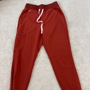 Figs High Waisted Burnt Orange Jogger Scrub Pants